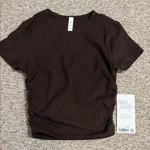 lululemon athletica Dark Brown Short Sleeve Top